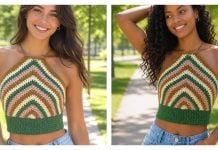 Moss Stitch Halter Top Free Crochet Pattern
