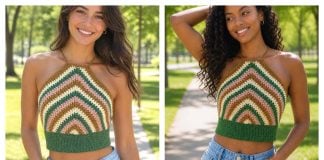 Moss Stitch Halter Top Free Crochet Pattern