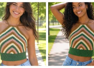 Moss Stitch Halter Top Free Crochet Pattern