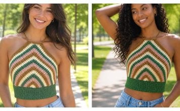 Moss Stitch Halter Top Free Crochet Pattern