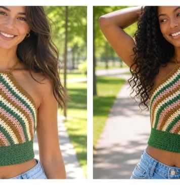 Moss Stitch Halter Top Free Crochet Pattern