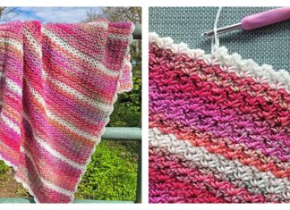 One Row Repeat Baby Blanket Free Crochet Pattern