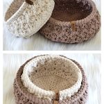 Round Nesting Basket Set Free Crochet Pattern