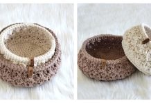 Round Nesting Basket Set Free Crochet Pattern