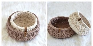 Round Nesting Basket Set Free Crochet Pattern