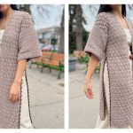 Side Slits Cardigan Free Crochet Pattern and Video Tutorial