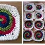 Spiral Squares Free Crochet Pattern