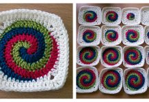 Spiral Squares Free Crochet Pattern