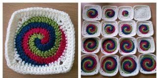 Spiral Squares Free Crochet Pattern