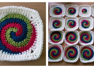 Spiral Squares Free Crochet Pattern