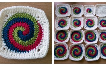 Spiral Squares Free Crochet Pattern