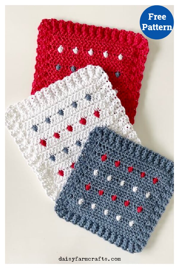 Summer Celebration Hot Pads Free Crochet Pattern 