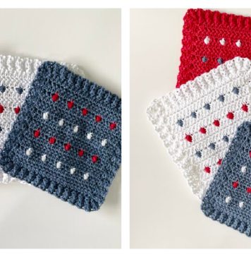 Summer Celebration Hot Pads Free Crochet Pattern