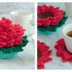 Sunflower Coasters in a Pot Free Crochet Pattern