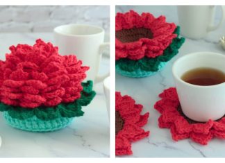 Sunflower Coasters in a Pot Free Crochet Pattern Sunflower Coasters in a Pot Free Crochet Pattern