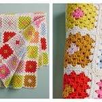Sunny Day Granny Square Blanket Free Crochet Pattern