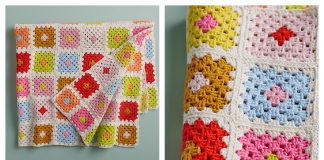 Sunny Day Granny Square Blanket Free Crochet Pattern