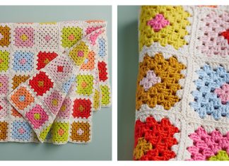 Sunny Day Granny Square Blanket Free Crochet Pattern