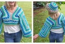Two Granny Square Sweater Free Crochet Pattern and Video Tutorial