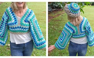 Two Granny Square Sweater Free Crochet Pattern and Video Tutorial