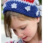 Americana Stars and Stripes Head Scarf Free Crochet Pattern