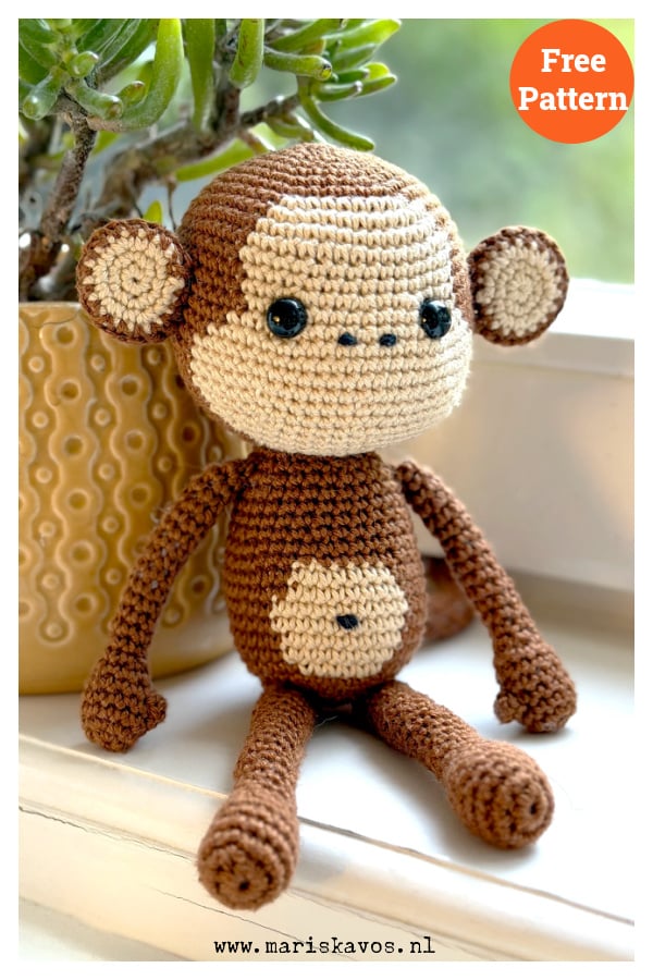 Cute Monkey Amigurumi Free Crochet Pattern