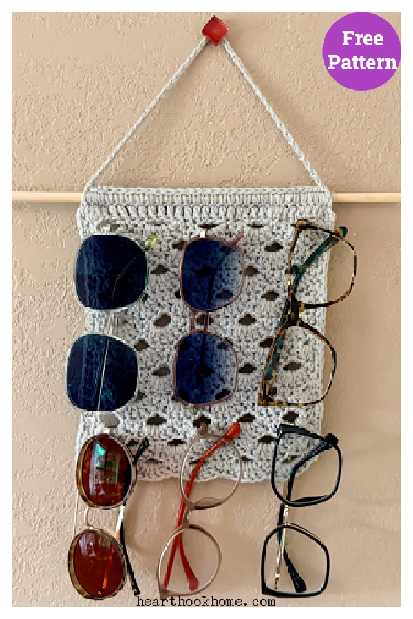 Eyeglasses Organizer Free Crochet Pattern