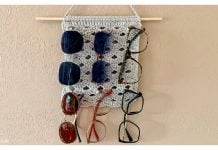 Eyeglasses Organizer Free Crochet Pattern