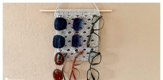 Eyeglasses Organizer Free Crochet Pattern