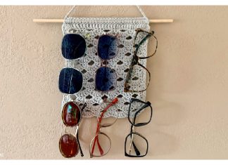 Eyeglasses Organizer Free Crochet Pattern