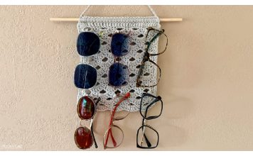 Eyeglasses Organizer Free Crochet Pattern