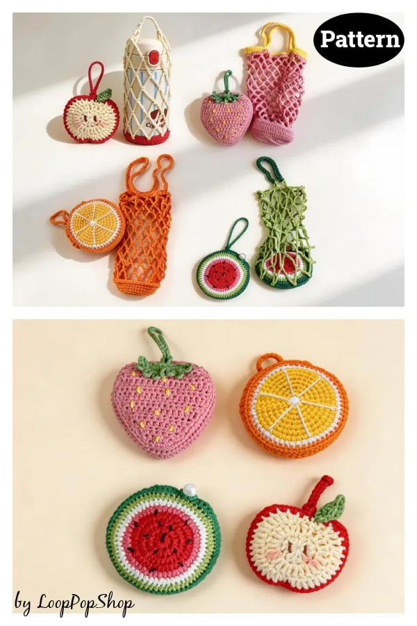 Fruit Water Bottle Holder Crochet Pattern