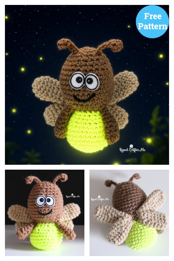 Glow-in-the-Dark Firefly Free Crochet Pattern