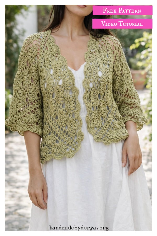 Hexagon Cardigan Free Crochet Pattern and Video Tutorial