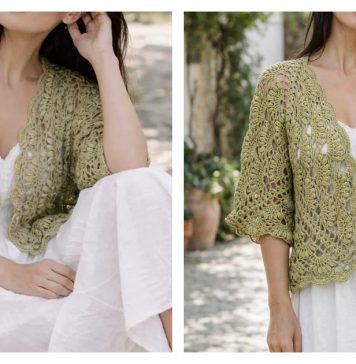 Hexagon Cardigan Free Crochet Pattern and Video Tutorial