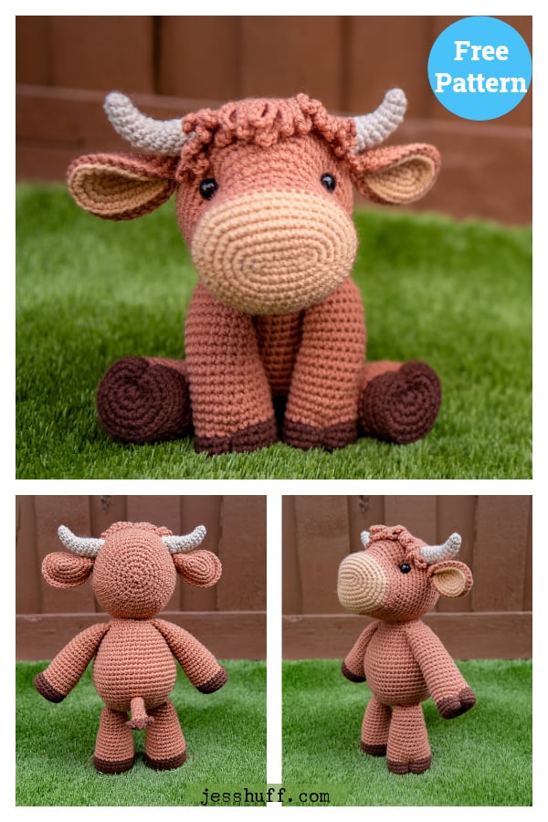 Holly the Highland Cow Amigurumi Free Crochet Pattern