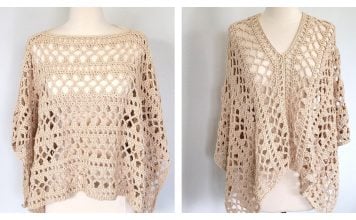 Lacy Summer Poncho Free Crochet Pattern