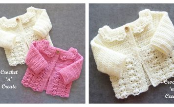 Lotus Shells Baby Jacket Free Crochet Pattern