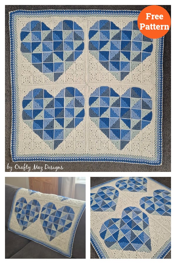 Love for Squares Blanket Free Crochet Pattern