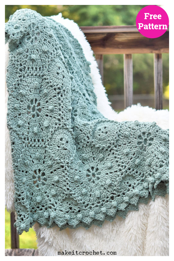 Octagon Lace Throw Free Crochet Pattern