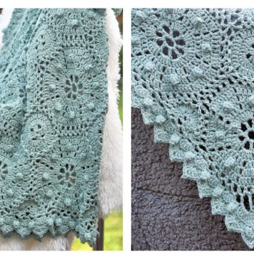 Octagon Lace Throw Free Crochet Pattern