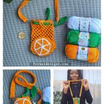 Orange Slice Crossbody Bottle Holder Free Crochet Pattern