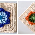 Radiant Orbit Granny Square Free Crochet Pattern and Video Tutorial
