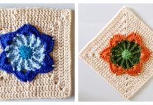 Radiant Orbit Granny Square Free Crochet Pattern and Video Tutorial