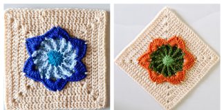 Radiant Orbit Granny Square Free Crochet Pattern and Video Tutorial