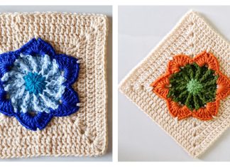 Radiant Orbit Granny Square Free Crochet Pattern and Video Tutorial