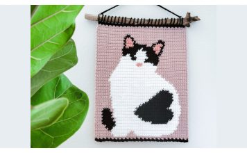 Sweetheart Kitty Tapestry Free Crochet Pattern