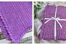 Textured Star Stitch Baby Blanket Free Crochet Pattern
