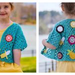 Tropical Motif Cardi Free Crochet Pattern