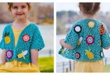 Tropical Motif Cardi Free Crochet Pattern